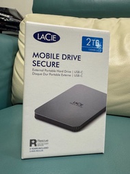 Lacie mobile drive secure USB-C 2TB 硬碟（For Mac)