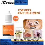 PUAINTA Cat and Dog Ear Drops for Infection Ear Cleaning Drops for Dogs and Cats Mites Infection Tre