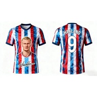 Haaland's No. 9 football jersey England jersey Autumn Sports Dry Quickly Men's Jersey Adult Kids Siz