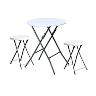 ชุดโต๊ะกลมเก้าอี้พับอเนกประสงค์ MC-60R+MC-20C*2