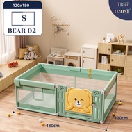 [ ส่งทุกวัน ] Ozone คอกกั้นเด็ก คอกตาข่าย นวมกันกระแทก กั้นเด็ก คอกกั้นเด็กลายการ์ตูน ของใช้เด็กเล็ก