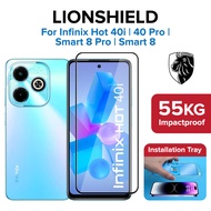 LionShield Infinix Hot 40i / Hot 40 Pro / Smart 8 / 8 Pro Screen Protector Clear Tempered Glass with