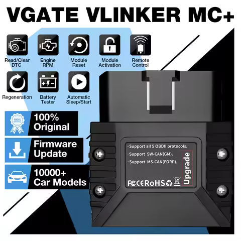Vgate vLinker MC+ MC V2.2 Bluetooth 4.0 BT3.0 OBD Scanner Car Diagnostic Tools For IOS Android Scann