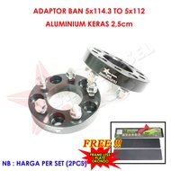 Ganjalan LOBANG TIRES 5 X 114.3 BECOME 5X112 INNOVA CAR ADAPTER TO MERCY SPESER SPACER TIRES 2.5CM T
