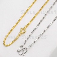 ส59 สร้อยคอ เม็ดไข่SS ไต้ฝุ่น 2.5mm. เงินแท้ 92.5% Italy ชุบทอง18k / ชุบทองคำขาว