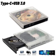 Transparent External Drive USB 3.0/Type-C External VD RW CD Writer Super Drive Reader Player Optical