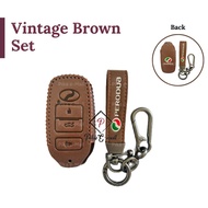 LEATHER Perodua Myvi Key Cover 2023 Ativa Alza Key Cover Kunci Axia 2023 Casing 2022 Myvi Accessorie