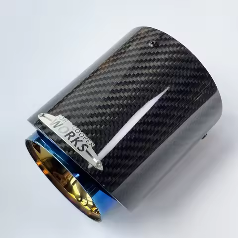 1 Piece Carbon Fiber Exhaust Tip Exhaust Pipe for F54 F55 F56 F57 R56 R57 R58 R59 R60 R61 High-Quali