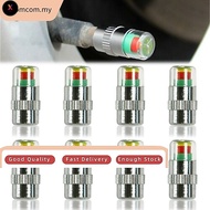XS 8Pc New Car Tire Pressure Monitor Valve Cap w/Sensor Indicator 3 Color Eye