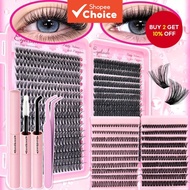 Eyelash Extension Kit Single C D Curl With Eyelash Glue, Sealant And Tweezers 8-16MM