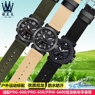 New Suitable for Casio PRG-600YB-3/PRG-650/PRW-6600 Series Men Nylon Canvas Watch Strap 24