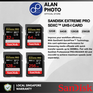 SanDisk Extreme PRO SD [32GB/64GB/128GB/256GB] 300MB/s Class 10 U3 4K Ultra HD SDXC UHS-II SD Card