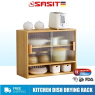 SAS Tabletop Sideboard Kitchen Storage Cabinet Table Top Glass Door Cupboard Shelf Coffee Storage Cabinet ware