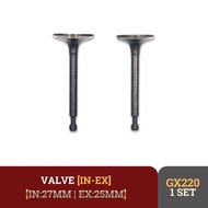 MESIN VALVE SET IN EX GX220 OIL FIRE VALVE ENGINE VALVE GX220 7HP
