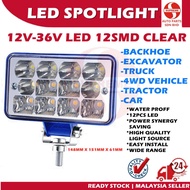 S2U SpotLight LED 12V-24V-36V 6Inch Water Proof For Truck Backhoe Tractor Excavator 4WD Marine Lampu