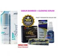 MSI FACEMIST IONSILVER PUTIH+MSI GLOWING SERUM+BAMBOO BATANG