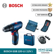 BOSCH CORDLESS 12V  IMPACT DRILL  ( GSB120-LI )  (SET)  0 601 9G8 1L0  HENG SENG