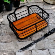 Federal United Polygon Coyote Universal Premium Wood MTB Bike Basket