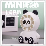 Handheld Fan Desktop Portable Fan little panda USB Rechargeable Pocket Fan Library outdoor Table summer cooling YO