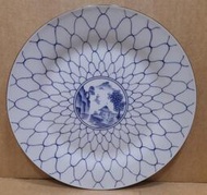 早期日本淺田窯瓷盤 淺圓盤 -直徑19公分