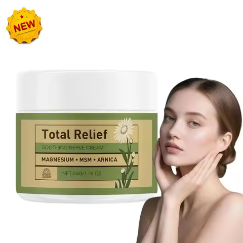 Total Relief Soothing Nerve Cream - 50g Magnesium MSM Arnica Body Butter, Gentle Plant-Based Moistur