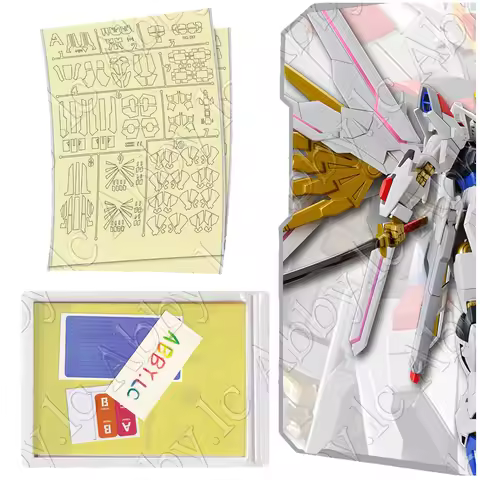for HG 1/144 Mighty Strike Freedom 2x Pre-Cut Masking Tapes Sheets Set w/ Colored Instructions High 