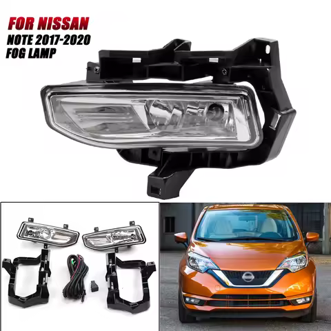 【Spot goods Real shot】Front Bumper Fog Lamp Upgrade Kit FOR Nissan NOTE 2017-2020 Version Additional