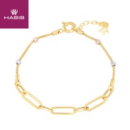 HABIB 585/14K Yellow, White and Rose Gold Bracelet (Star) BZN 369-S