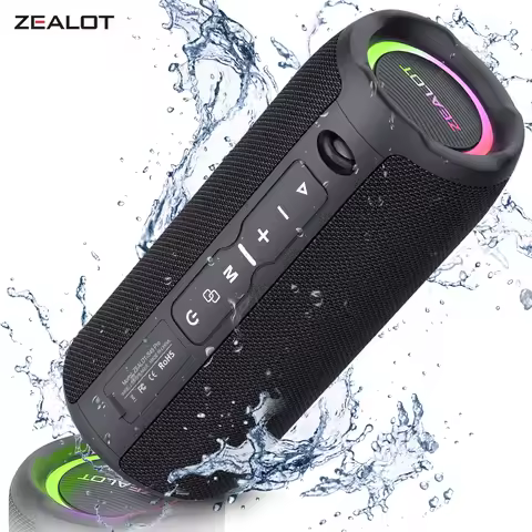 Zealot-S49PRO Portable Bluetooth Speaker 20W IPX6 Waterproof Powerful Sound Box Bass Boost Dual Pair