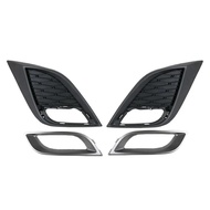 1 Pair Fog Light Grille Car Front Bumper Cover Fog Lamp Grill Cover With Chrome Frame For Mazda 3 20