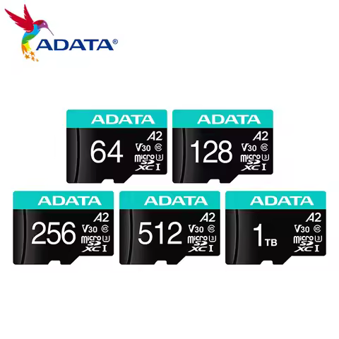 ADATA Memory Card V30 A2 TF Card C10 MicroSDXC 64GB 128GB Flash Memory Card 256GB 512GB 1TB High Spe