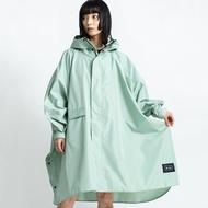 KiU｜薄荷綠 標準成人空氣感有袖斗篷雨衣(男女適用)