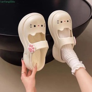 Lanfeng Platform Slippers - Cute Cat Paw Capybara Themed Slippers for Women