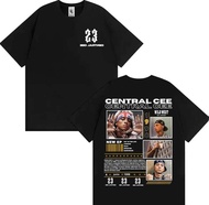 Rapper CENTRAL CEE WILD WEST 2025 Tour Graphic T-shirts Mens Clothing Fashion Gothic T Shirt Casual 