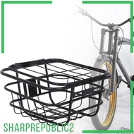 [Sharprepublic2] Front Bike Basket Sturdy Luggage Package Rack Bike Cargo Rack for Road Bikes