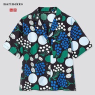 全新 Uniqlo Marimekko 聯名款 水洗棉質開領襯衫 短袖 女裝 印花襯衫
