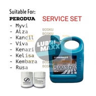 (Oil Filter 00R01 +Lubrimaxx 5W30-4L Fully Engine Oil) PERODUA MYVI ALZA ATIVA AXIA All Perodua Mode