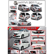 Perodua Myvi 2011 2012 2013 2014 2015 2016 2017 RL bodykit body kit front side rear skirt lip top sp