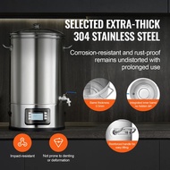 SucceBuy Electric Brewing System 8 GALLON Brewing Stock Pot All-in-One Home Beer Brewer 304 Stainles
