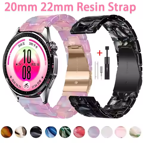 20mm 22mm Resin Band for Huawei Watch 5 GT7 Pro GT6 Pro GT7 6 5 4 3 2 46mm Bracelet Amazfit Bip 6-5-