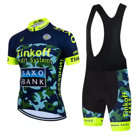 Saxo Bank Tinkoff TEAM Cycling Sets Triathlon Bicycle Clothing Breathable Anti-UV Mountain Cycling C