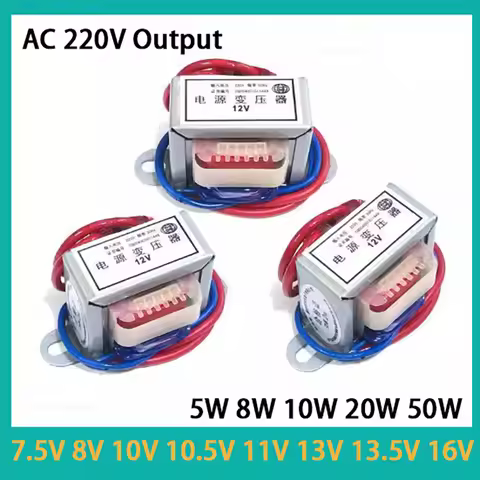 5W 8W 10W 20W 50W Power Transformer Input AC 220V 50HZ Change Output 7.5V 8V 10V 10.5V 11V 13V 13.5V