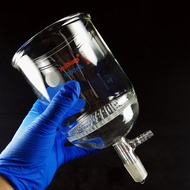 2024 1pcs 35ml to 1000ml 24# Standard Grinding Port Filter Funnel Lab Glass Honeycomb Plate Funnel W