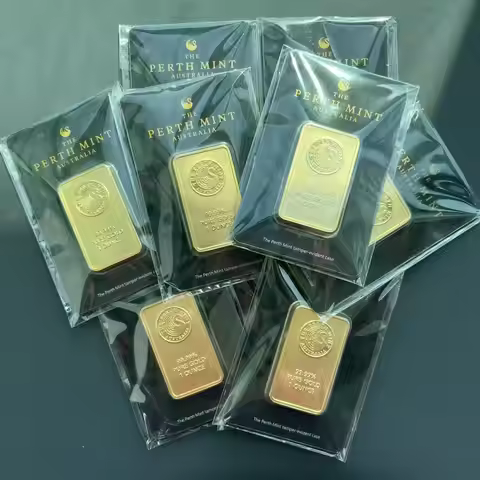 Australian Mint Style Swan Gold Color Bar Commemorative Collectible Souvenir Display Gift for Collec