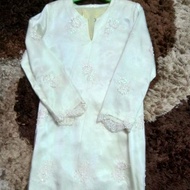 baju Nikah kurung moden kuning cair