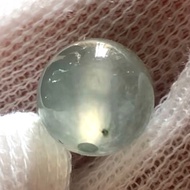 ~~ $6500/Piece (Large Single Bead) 9.1mm High Ice Glass Snowflake Cotton Jade~Natural Burmese Jade A