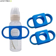 LUCKYSTORE Baby Bottle Holder, Universal Narrow Design Silicone Bottle Handles, BPA Free Hands Free 