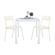 INDEX LIVING MALL ชุดโต๊ะอาหาร 2 ที่นั่ง รุ่นเดเนียล+มาร์ค  - สีขาว/ครีม ขาว One
