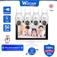 Wistino 4CH CCTV System HD 6MP Wireless NVR Security IP Camera P2P Wifi Kit Outdoor 6MP Monitor Kit 