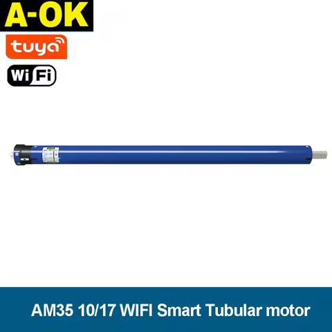 A-OK AM35 10/17 230V/120V Smart WIFI Rolling Tubular Motor,Tuya App RF433 Remote, for 40/45mm/47mm/5